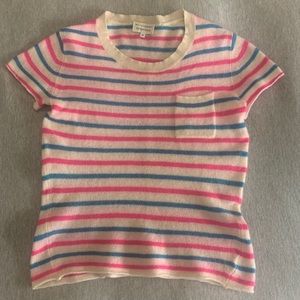 White + Warren striped cashmere sweater